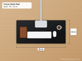 Focus Desk Pad – Large Non-Slip Leather Desk Mat & Mouse Pad